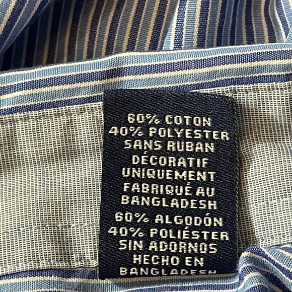 Chaps Easy Care Long Sleeve Stripe Men’s Shirt Size XL - Picture 7 of 9